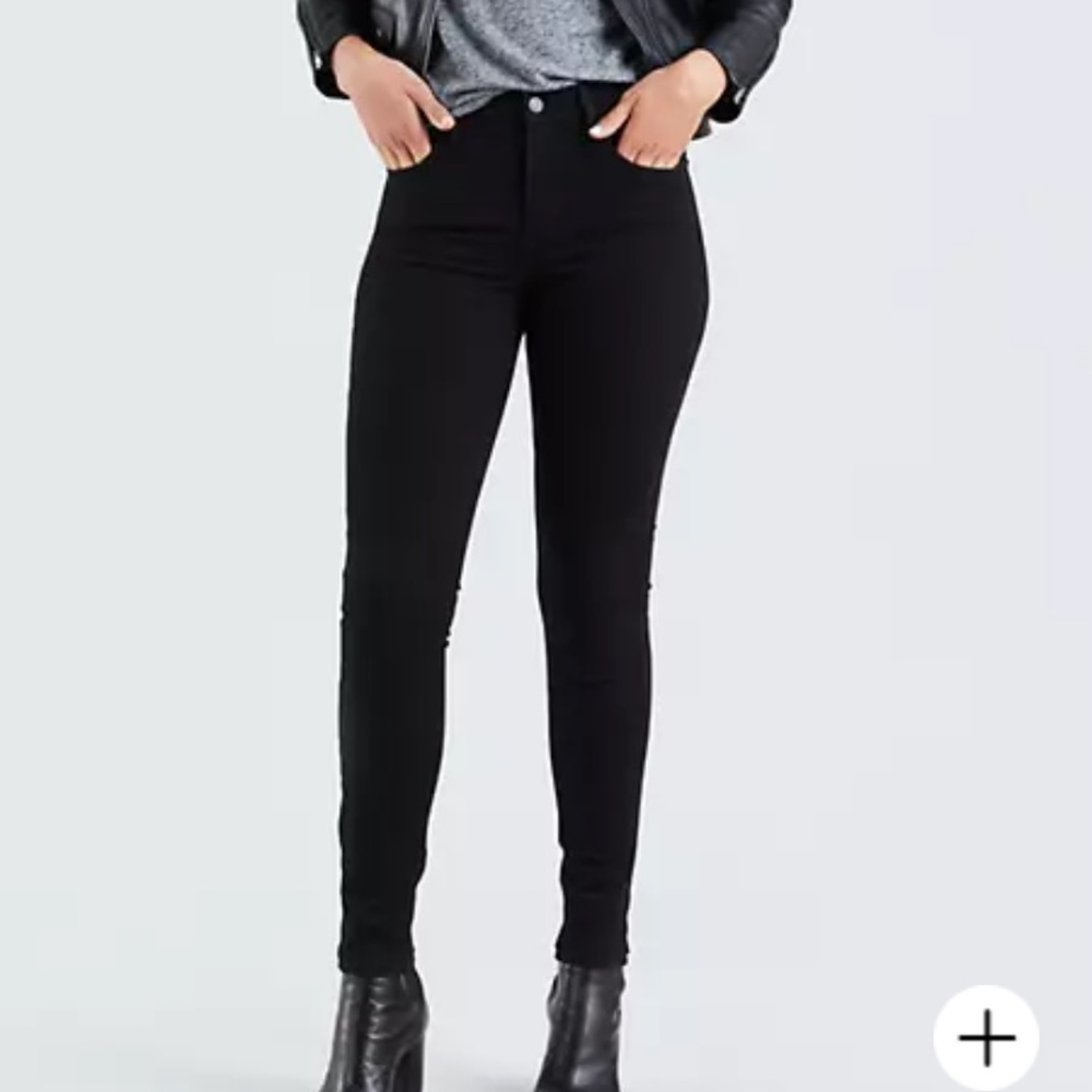 Levi’s 721 High Rose Black Skinny Jeans